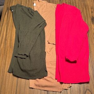 Source Unknown Women's Cardigan Set - Green, Tan, and Pink